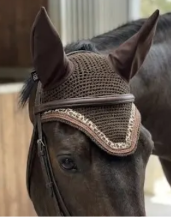 ENSEMBLE TAPIS/BONNET LEOPARD+PAILLETTES MARRON CDG